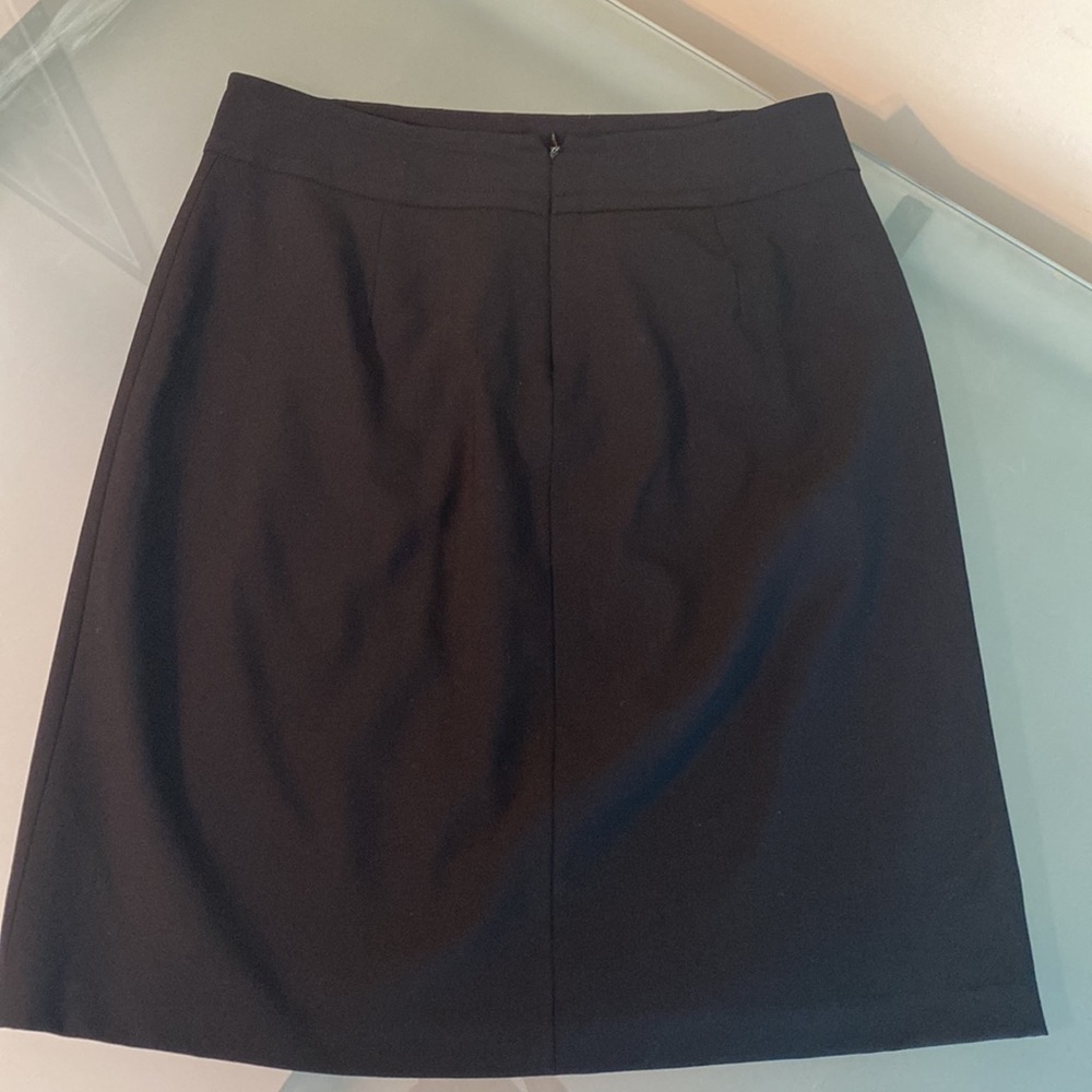 Banana Republic WOOL Black Pencil Skirt with Stretch Size 0 - Picture 3 of 5